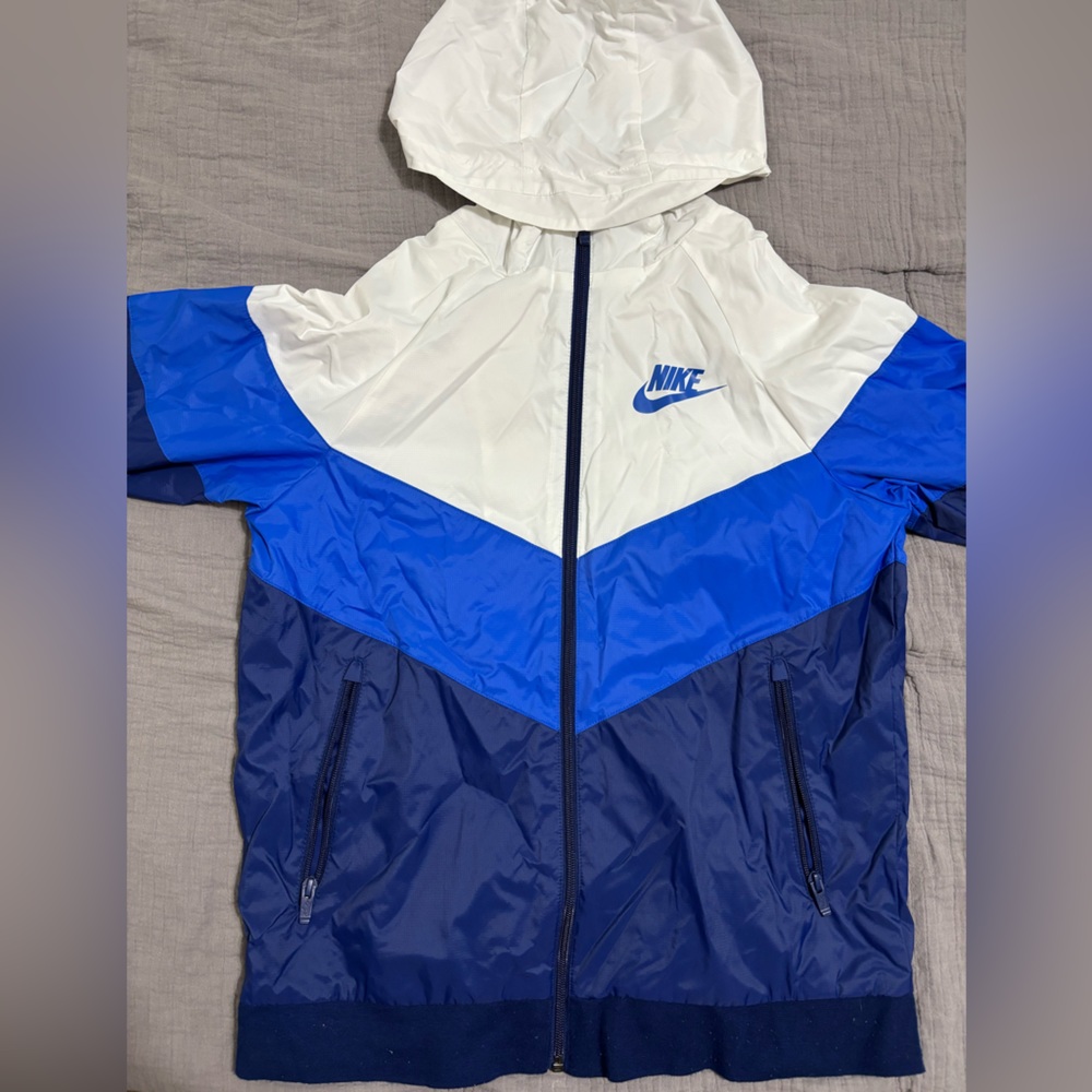 Nike White and Blue Jacket